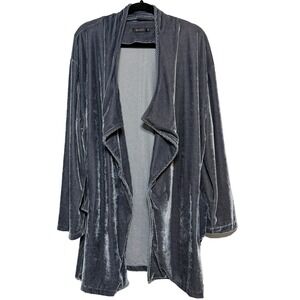 Amaryllis Soft Girl Lounge Velour Cardigan Sweater 2X Soft Comfy Casual Glam